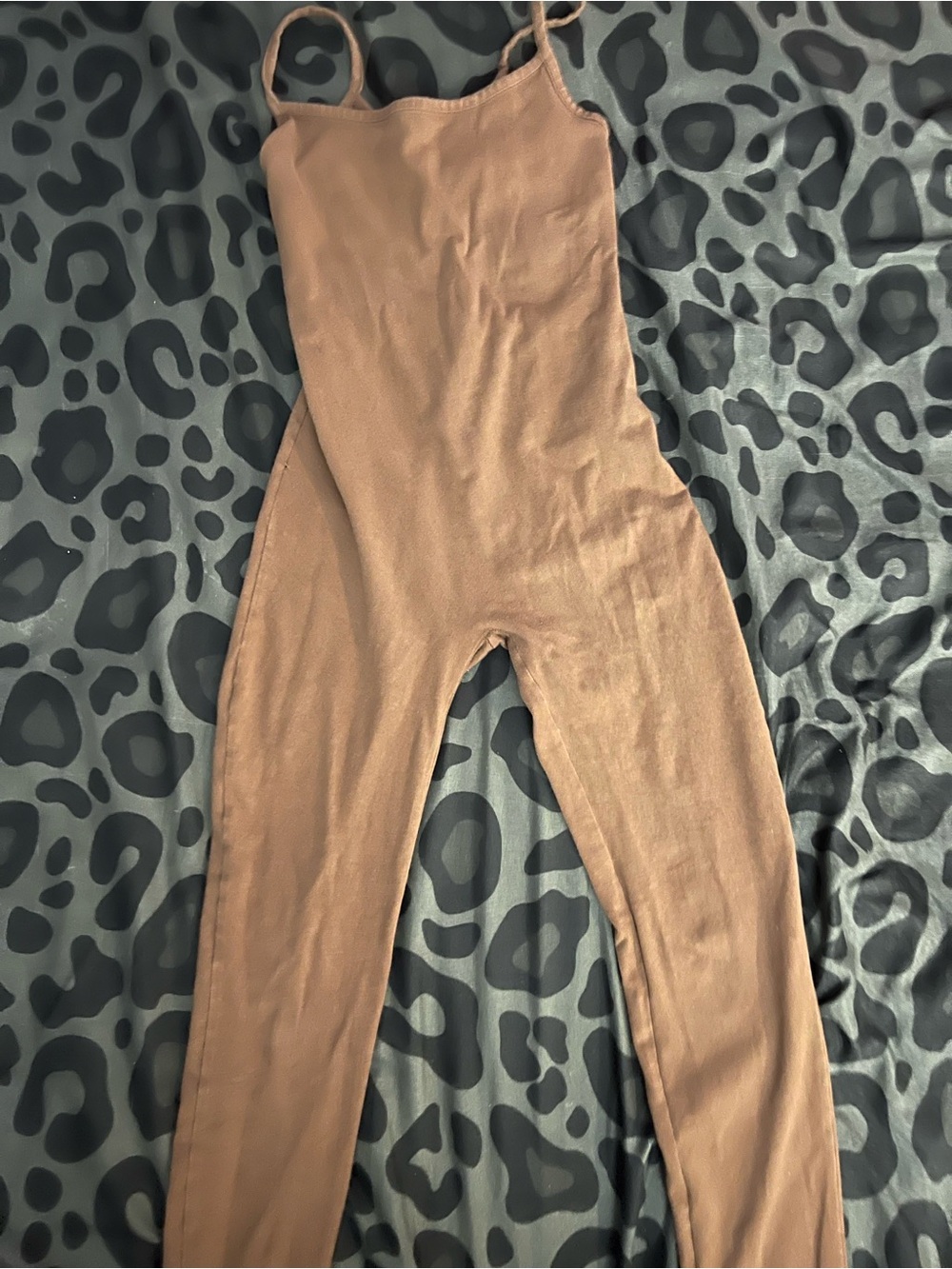 Women's Brown Stretch Jumpsuit